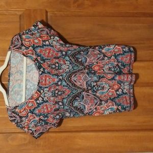 Talbot's women's size Mp cotton blend cap sleeves Tee